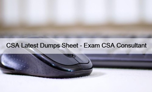 CSA Latest Dumps Sheet - Exam CSA Consultant